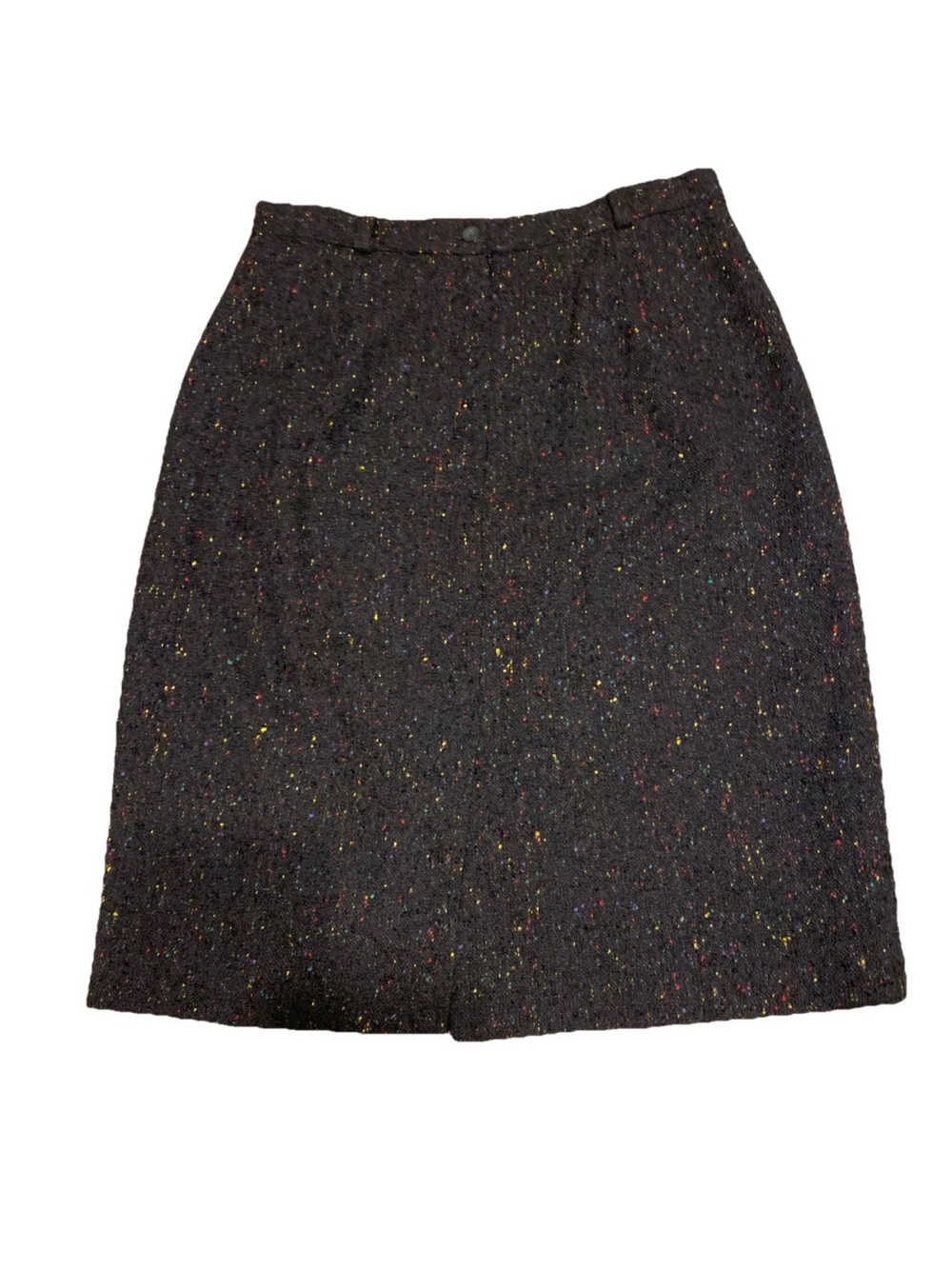 Liz Claiborne Black Wool Pencil Skirt with Multicolor Flecks Sz 14